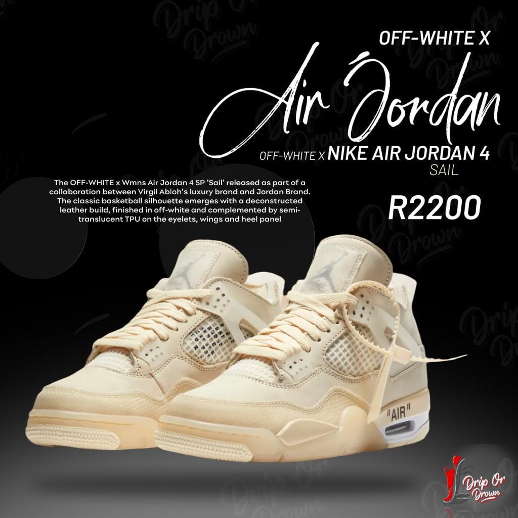 Off-White x Air Jordan 4 WMNS Sail