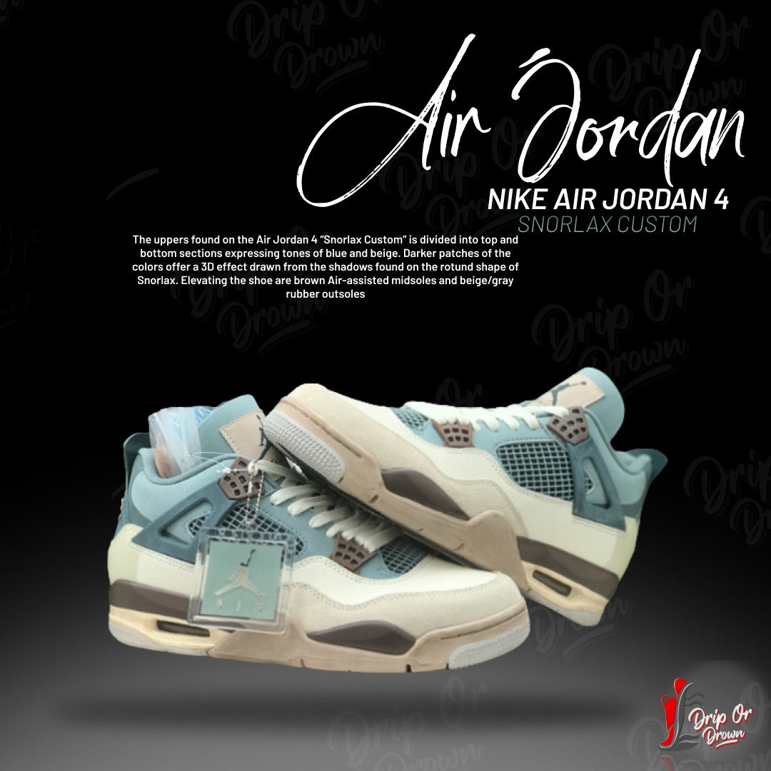 Air Jordan 4 Snorlax, Brand New (Limited Custom Edition), US Size  10(M)/11.5(W)